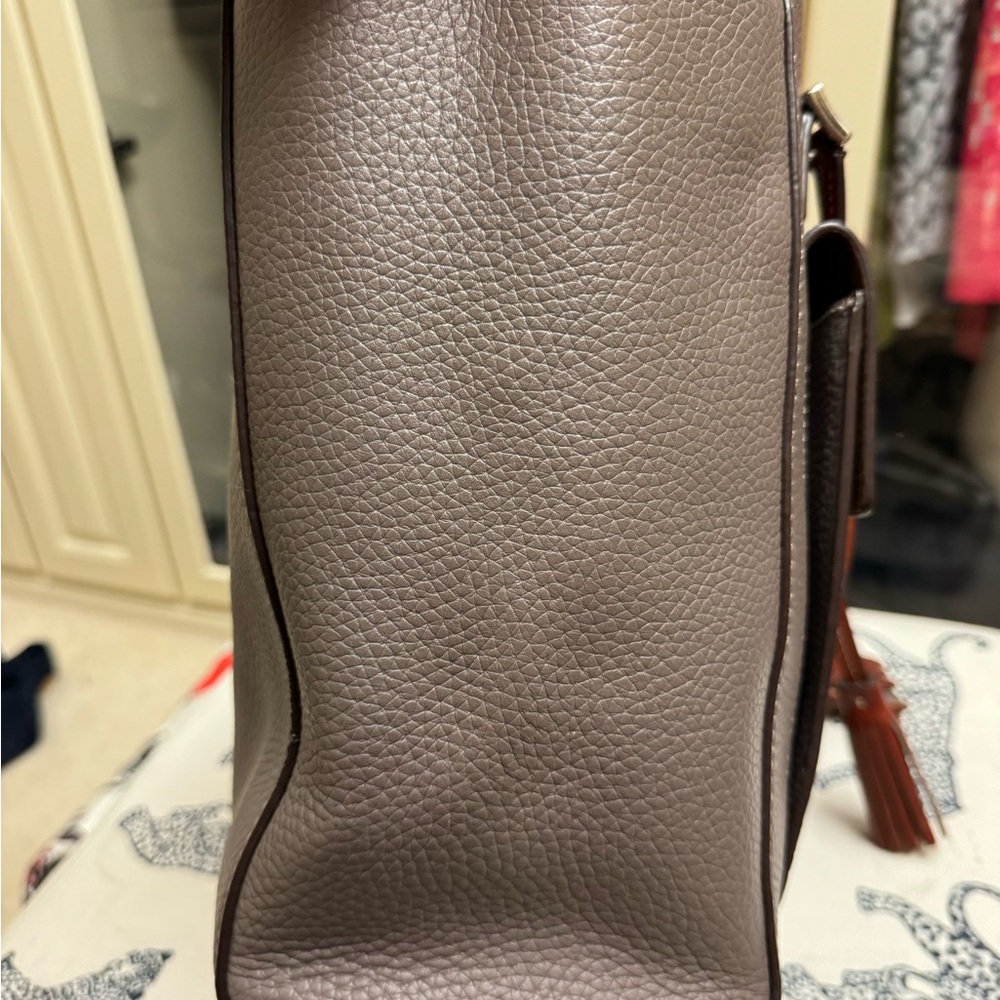 Dooney and bourke cambridge pebble grain shopper taupe/elephant - Picture 4 of 7